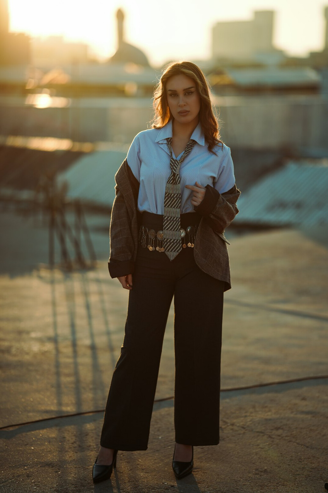 Portrait of a European woman in business casual clothing
